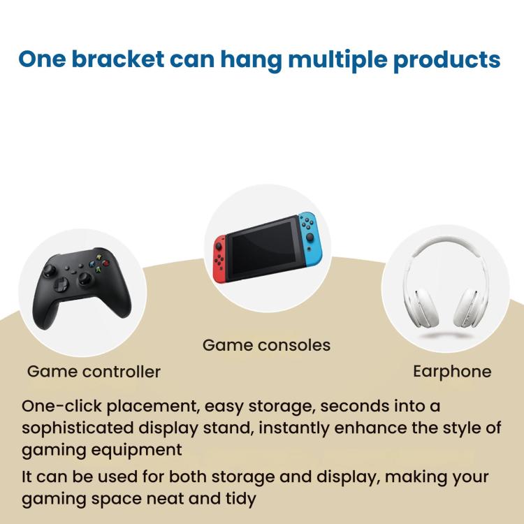 4T Gamepad Headset Storage Hanger - Headset Stand by buy2fix | Online Shopping UK | buy2fix