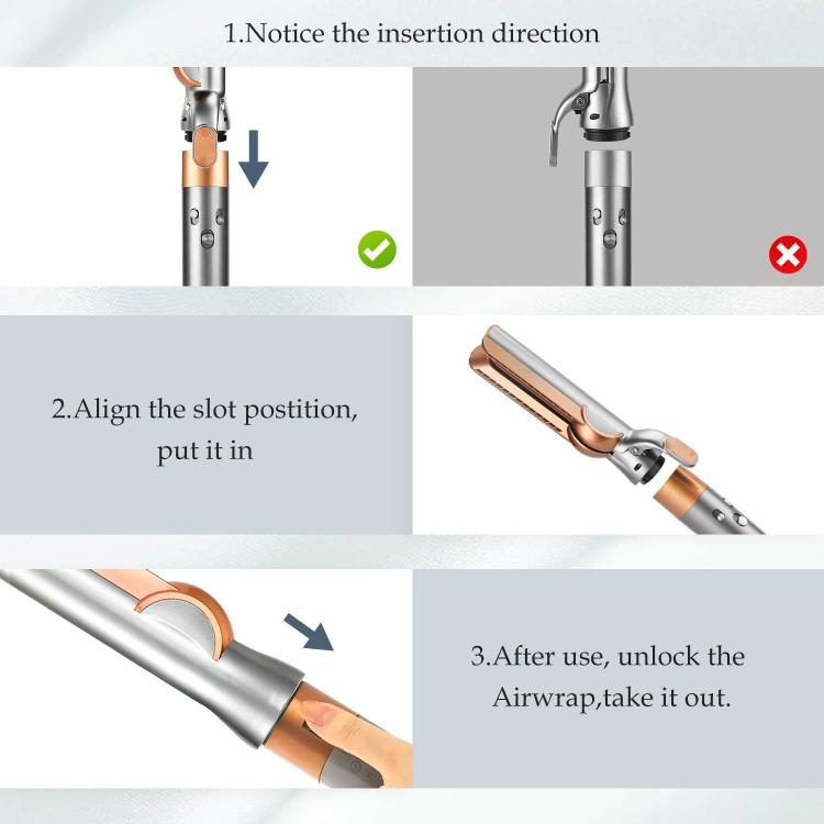 For Dyson Airwrap HS01/HS05/HS08 Air Straightener Attachment Straightening Nozzle(Gold) - For Dyson Accessories by buy2fix | Online Shopping UK | buy2fix