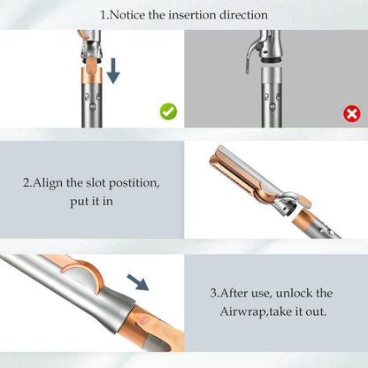 For Dyson Airwrap HS01/HS05/HS08 Air Straightener Attachment Straightening Nozzle(Rose Red) - For Dyson Accessories by buy2fix | Online Shopping UK | buy2fix