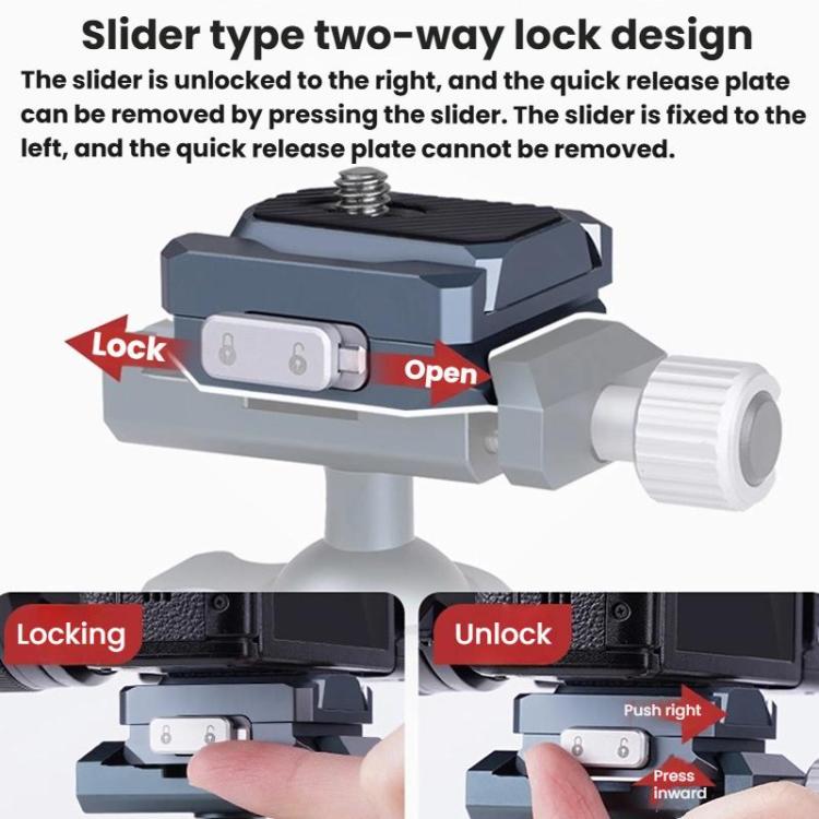 COBONE CQ-2 Aluminum Alloy Quick Release Adapter Universal Gimbal Clamp Accessories For Phones DSLRs - Holder by COBONE | Online Shopping UK | buy2fix