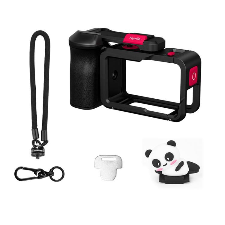 For DJI Action 5 Pro/4/3 Flymile Street Shooting Handle Grip Expansion Cage Kit(Black) - Protection Frame by Flymile | Online Shopping UK | buy2fix