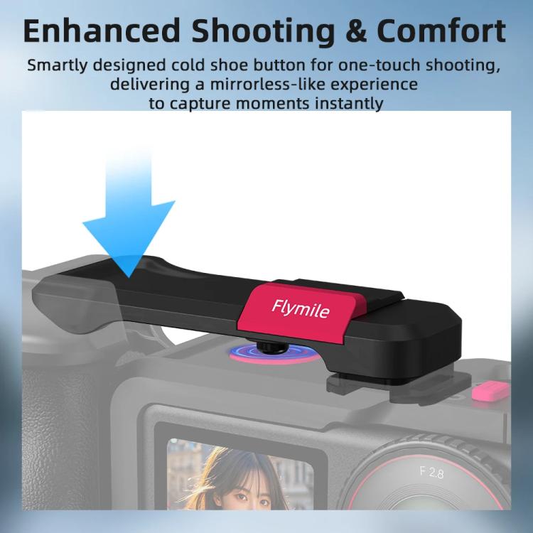 For DJI Action 5 Pro/4/3 Flymile Street Shooting Handle Grip Expansion Cage Kit(Black) - Protection Frame by Flymile | Online Shopping UK | buy2fix