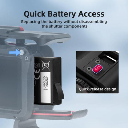 For DJI Action 5 Pro/4/3 Flymile Street Shooting Handle Grip Expansion Cage Kit(Black) - Protection Frame by Flymile | Online Shopping UK | buy2fix