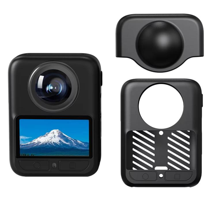 For DJI Osmo 360 Silicone Case Anti-Scratch Shock-Absorbing Dustproof Cover Black - Case & Bags by buy2fix | Online Shopping UK | buy2fix