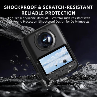 For DJI Osmo 360 Silicone Case Anti-Scratch Shock-Absorbing Dustproof Cover Black - Case & Bags by buy2fix | Online Shopping UK | buy2fix