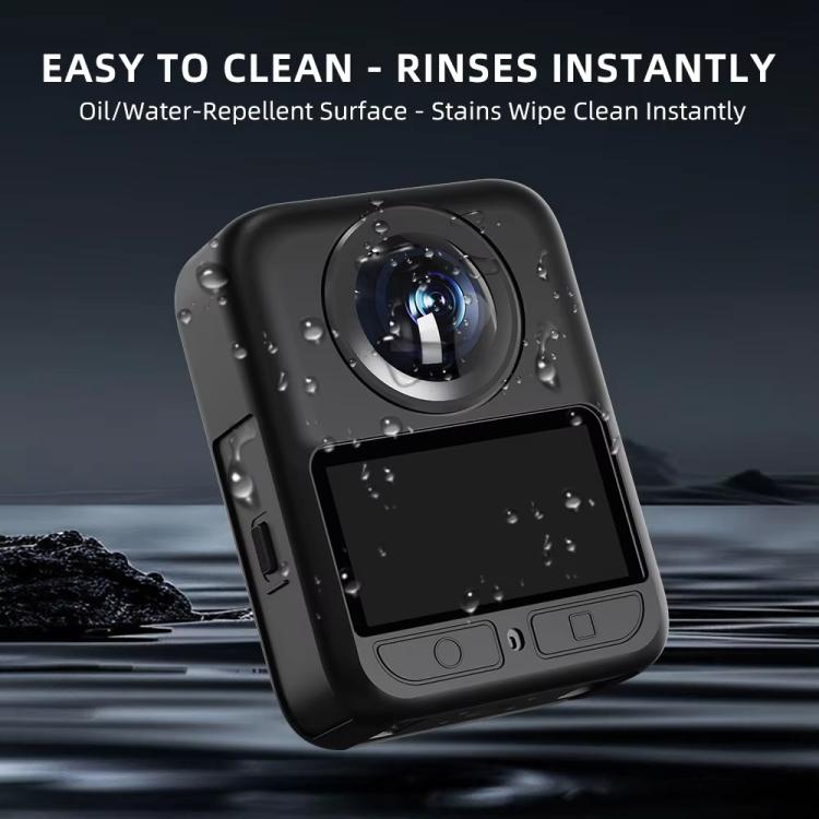For DJI Osmo 360 Silicone Case Anti-Scratch Shock-Absorbing Dustproof Cover Black - Case & Bags by buy2fix | Online Shopping UK | buy2fix