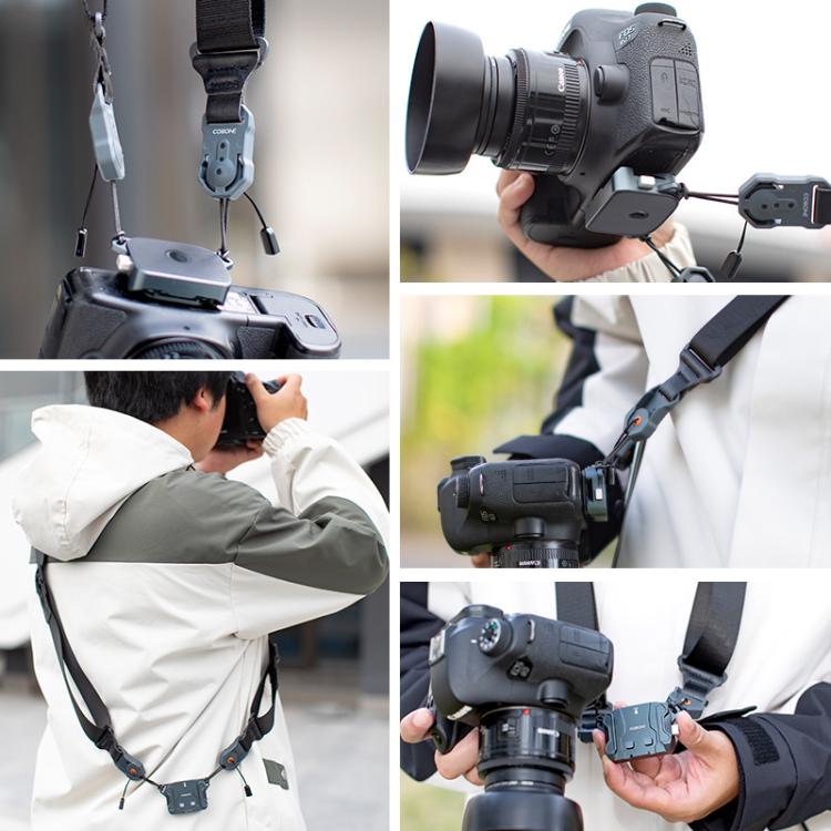 COBONE XQC-1 Camera Shoulder Strap Quick-Mount Clip Base Universal DSLR Tripod Head Adapter Base - Quick Release Plate by COBONE | Online Shopping UK | buy2fix