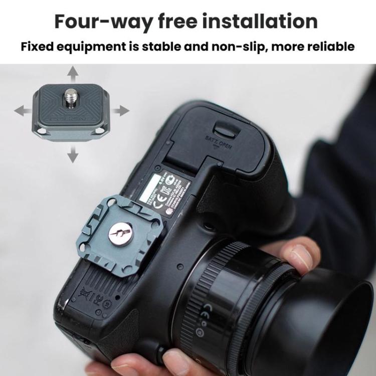 COBONE XQC-1 Camera Shoulder Strap Quick-Mount Clip Base Universal DSLR Tripod Head Adapter Base - Quick Release Plate by COBONE | Online Shopping UK | buy2fix