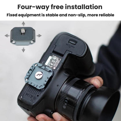 COBONE XQC-1 Camera Shoulder Strap Quick-Mount Clip Base Universal DSLR Tripod Head Adapter Base - Quick Release Plate by COBONE | Online Shopping UK | buy2fix