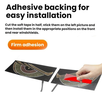 USB Car-mounted Dynamic Demon Eye Car Sticker LED Indicator Light(Red Yellow+White) - Decorative Lights by buy2fix | Online Shopping UK | buy2fix