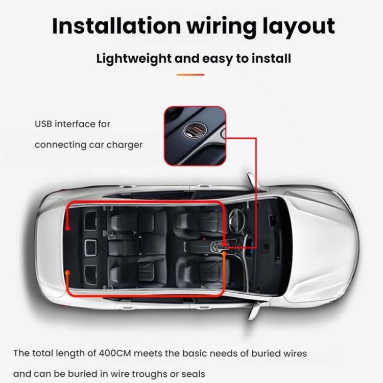 USB Car-mounted Dynamic Demon Eye Car Sticker LED Indicator Light(Red Yellow+White) - Decorative Lights by buy2fix | Online Shopping UK | buy2fix