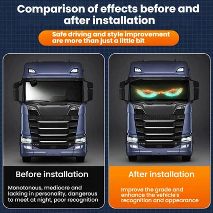 USB Car-mounted Dynamic Demon Eye Car Sticker LED Indicator Light(Red Yellow+Blue) - Decorative Lights by buy2fix | Online Shopping UK | buy2fix