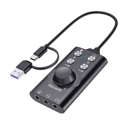 USB / Type-C To 3.5mm 7.1 Surround Sound Computer Voice Changer External Sound Card For Mobile Computer Streaming - Live Sound Effects Processors by buy2fix | Online Shopping UK | buy2fix