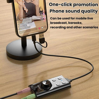 USB / Type-C To 3.5mm 7.1 Surround Sound Computer Voice Changer External Sound Card For Mobile Computer Streaming - Live Sound Effects Processors by buy2fix | Online Shopping UK | buy2fix