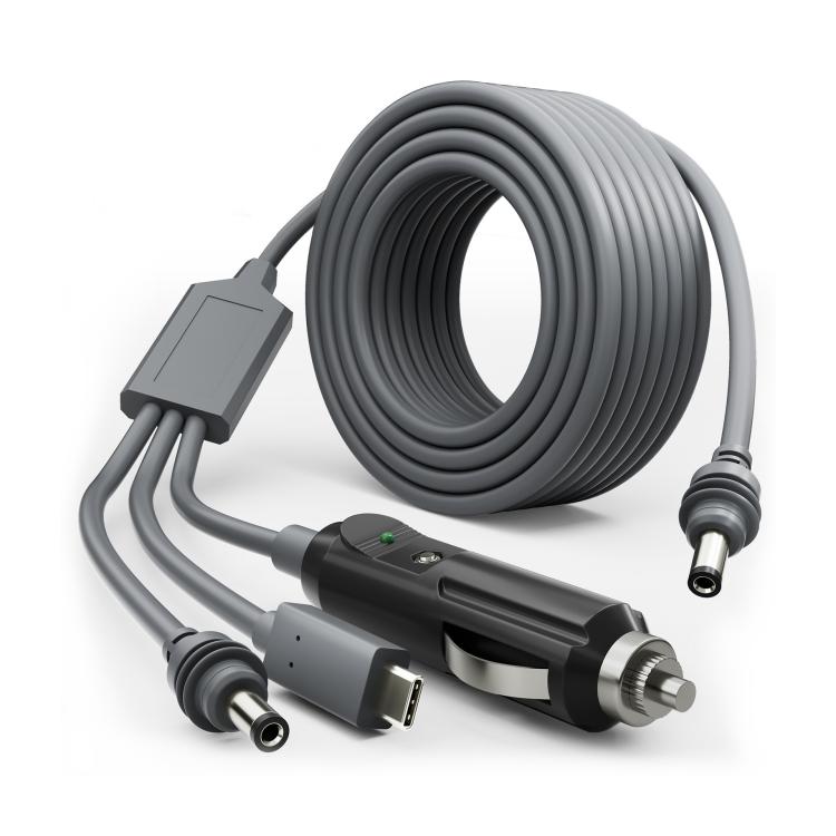 3 In 1 TYPE-C To DC Cigarette Lighter Car Charger For Starlink 4th GEN Mini, Length: 5m - Cigar Socket by buy2fix | Online Shopping UK | buy2fix
