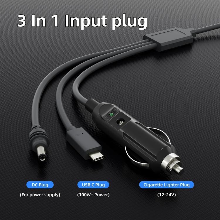 3 In 1 TYPE-C To DC Cigarette Lighter Car Charger For Starlink 4th GEN Mini, Length: 3m - Cigar Socket by buy2fix | Online Shopping UK | buy2fix