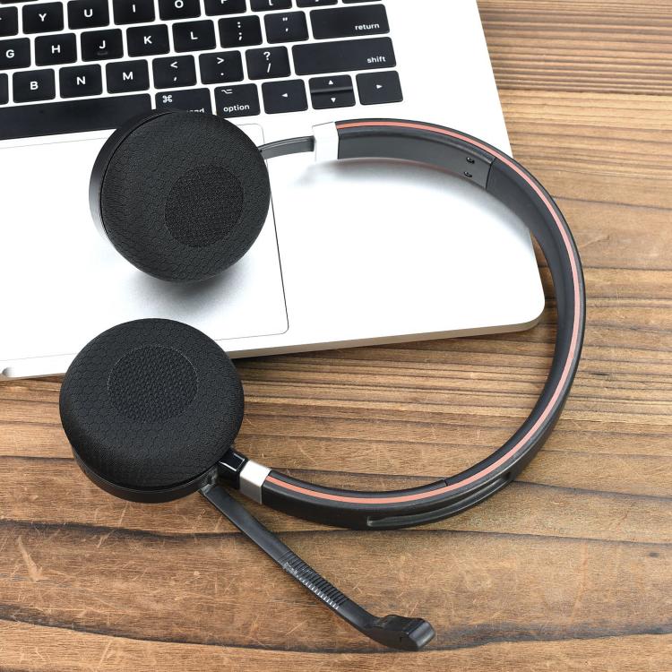 1pair Replacement Earpads for Jabra Evolve 20 20SE 30 30 II 40 65 65t Breathable Ear Cushions(Black) - Earmuff & Pad by buy2fix | Online Shopping UK | buy2fix