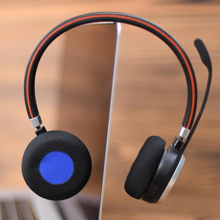 1pair Replacement Earpads for Jabra Evolve 20 20SE 30 30 II 40 65 65t Breathable Ear Cushions(Black Blue) - Earmuff & Pad by buy2fix | Online Shopping UK | buy2fix