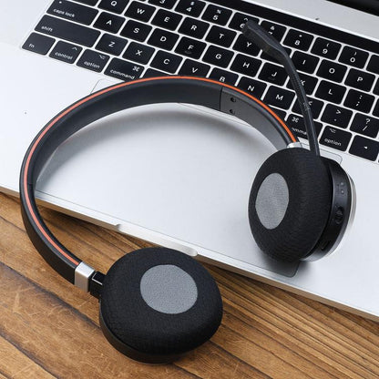 1pair Replacement Earpads for Jabra Evolve 20 20SE 30 30 II 40 65 65t Breathable Ear Cushions(Black Gray) - Earmuff & Pad by buy2fix | Online Shopping UK | buy2fix