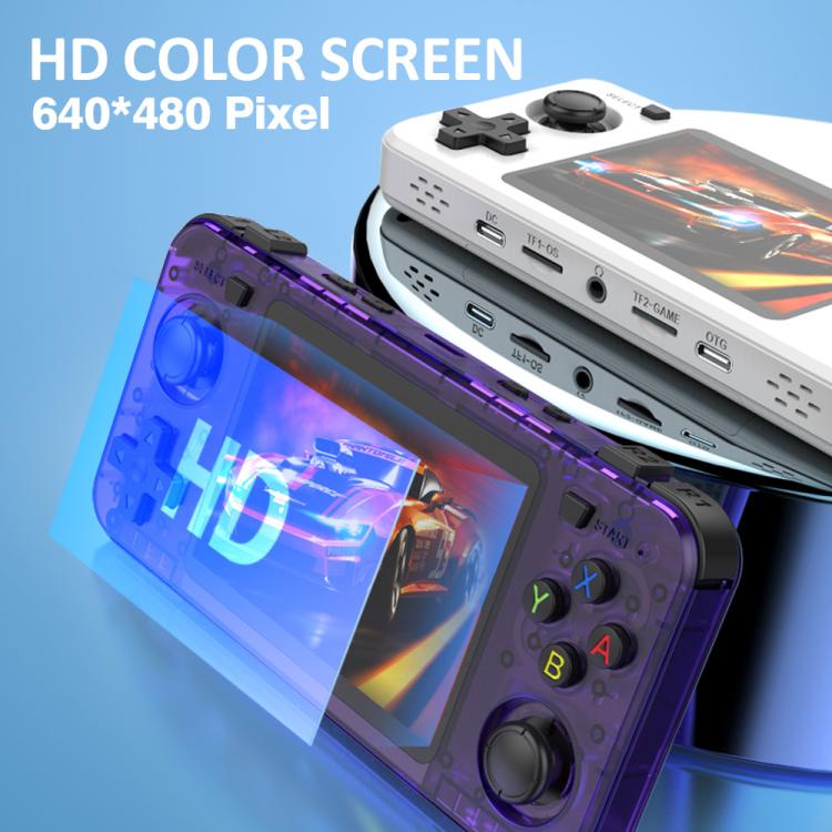 R36H 3.5 inch IPS Screen Open Source Handheld Game Console Portable Retro Pocket Console, Color: 64G Transparent Purple - Pocket Console by buy2fix | Online Shopping UK | buy2fix