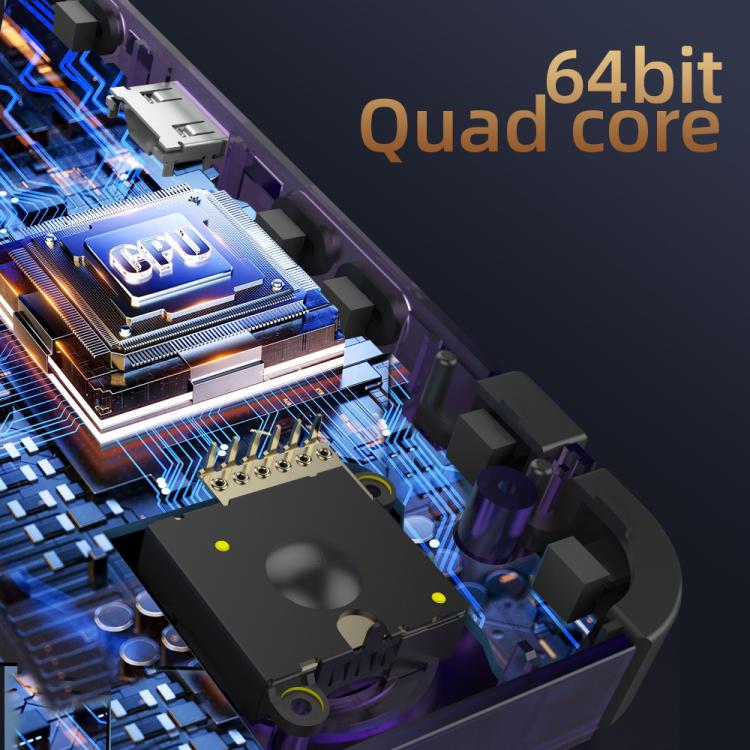 R36H 3.5 inch IPS Screen Open Source Handheld Game Console Portable Retro Pocket Console, Color: 64G Transparent Black - Pocket Console by buy2fix | Online Shopping UK | buy2fix