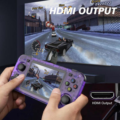 R36H 3.5 inch IPS Screen Open Source Handheld Game Console Portable Retro Pocket Console, Color: 64G Transparent Purple - Pocket Console by buy2fix | Online Shopping UK | buy2fix