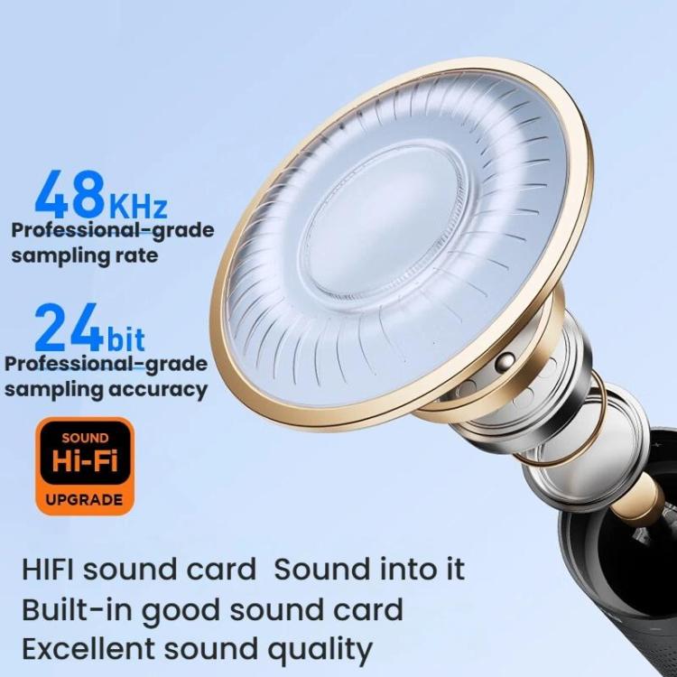 BOYA K9 Built-In Sound Card Quadruple Noise Reduction Desktop Microphone PC Recording Game Live Noise Reduction Microphone(Black) - Microphone by BOYA | Online Shopping UK | buy2fix