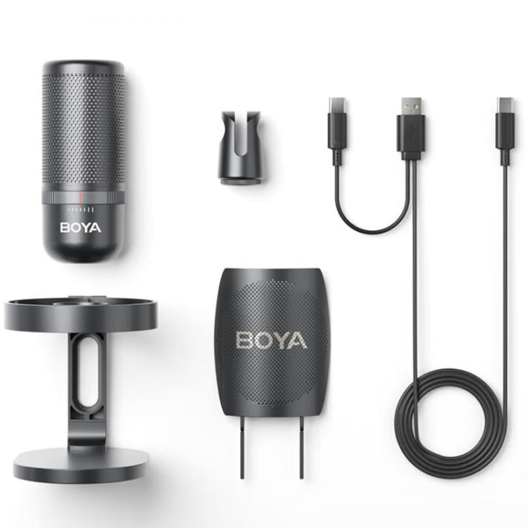 BOYA K3 Desk Condenser Microphone Computer Phone Recording Video Live Receiving Noise Reduction USB Mic - Microphone by BOYA | Online Shopping UK | buy2fix