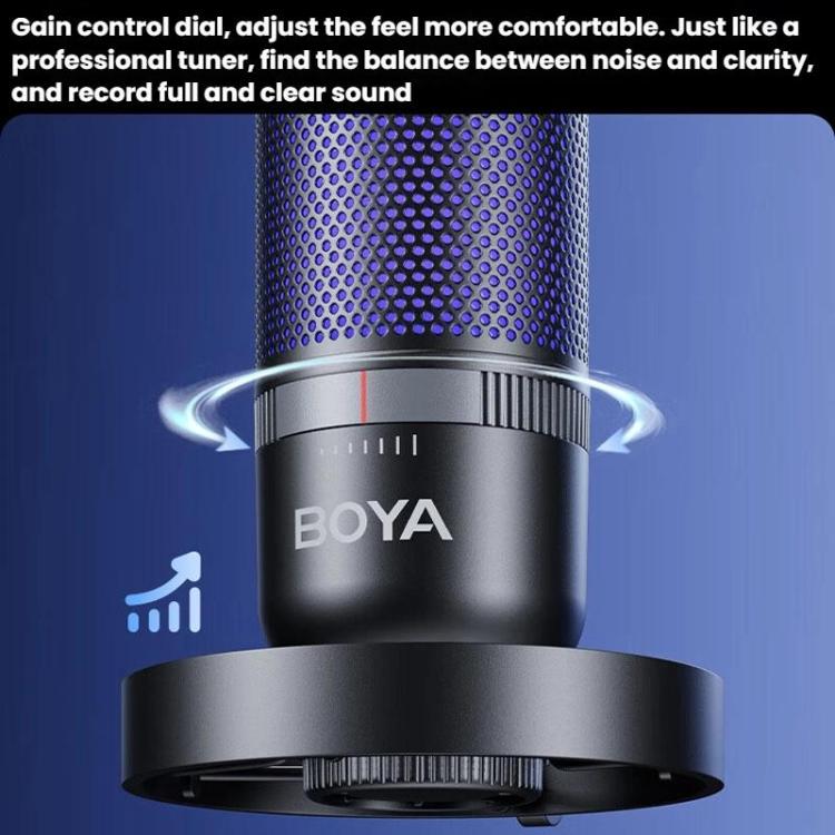 BOYA K3 Desk Condenser Microphone Computer Phone Recording Video Live Receiving Noise Reduction USB Mic - Microphone by BOYA | Online Shopping UK | buy2fix