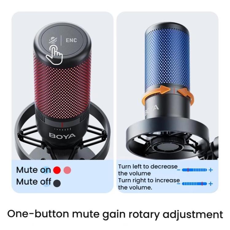 BOYA K3 Desk Condenser Microphone Computer Phone Recording Video Live Receiving Noise Reduction USB Mic - Microphone by BOYA | Online Shopping UK | buy2fix
