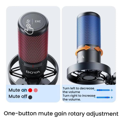 BOYA K3 Desk Condenser Microphone Computer Phone Recording Video Live Receiving Noise Reduction USB Mic - Microphone by BOYA | Online Shopping UK | buy2fix