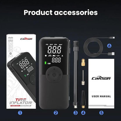 Portable Smart Lighting Wireless Digital Display Car Air Pump(T3106) - Inflatable Pump by buy2fix | Online Shopping UK | buy2fix