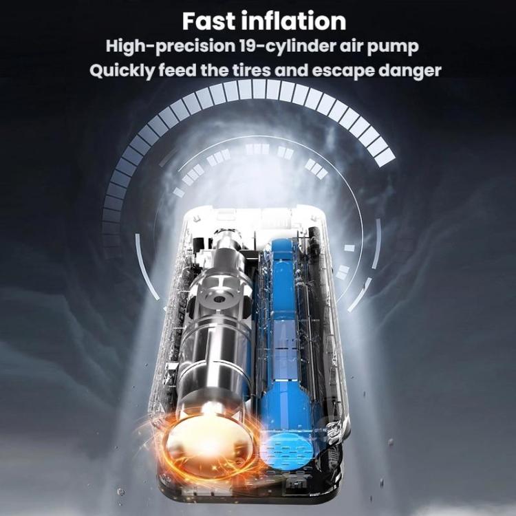 Portable Smart Lighting Wireless Digital Display Car Air Pump(T3106) - Inflatable Pump by buy2fix | Online Shopping UK | buy2fix