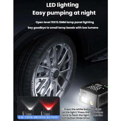 Portable Smart Lighting Wireless Digital Display Car Air Pump(T3106) - Inflatable Pump by buy2fix | Online Shopping UK | buy2fix