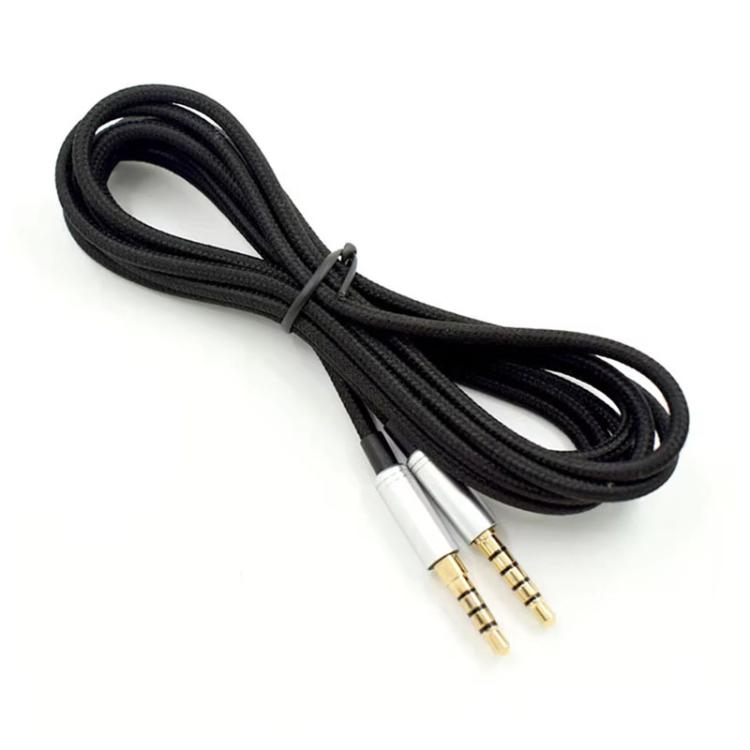 For Logitech Astro A10 / A40 Headset Gaming Headset 2m Braided Audio Cable, Style: Silver Plug Straight Through - Headset Accessories by buy2fix | Online Shopping UK | buy2fix