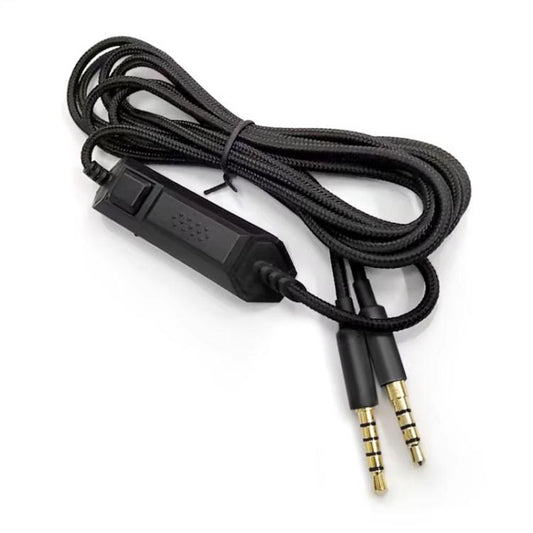 For Logitech Astro A10 / A40 Headset Gaming Headset 2m Braided Audio Cable, Style: Black Plug Wired Controller - Headset Accessories by buy2fix | Online Shopping UK | buy2fix