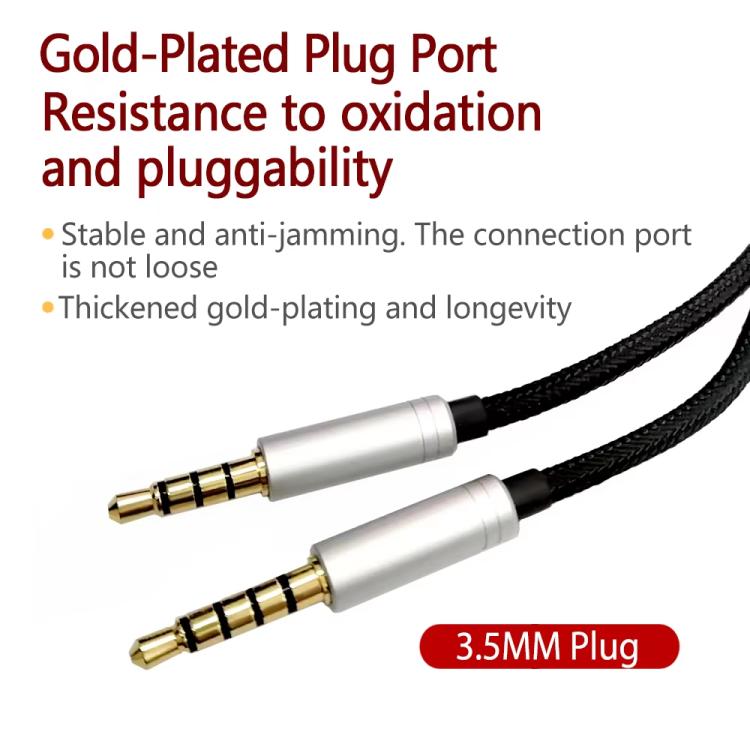 For Logitech Astro A10 / A40 Headset Gaming Headset 2m Braided Audio Cable, Style: Black Plug Wired Controller - Headset Accessories by buy2fix | Online Shopping UK | buy2fix