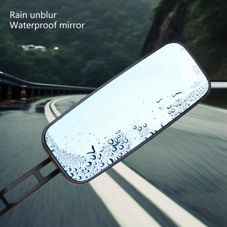 Electric Bike Modified Aluminum Alloy Blue Glass Square Curved Rod Rearview Mirror, Color: Carbon Fiber Texture (Snakeskin) - Side Mirrors by buy2fix | Online Shopping UK | buy2fix