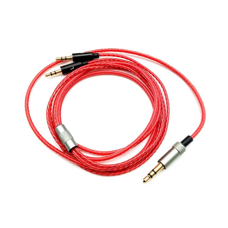 3.5mm To Dual 2.5mm Headphone Cable Audio Replacement Cable, For Sol Republic Master Tracks HD V8 V10 V12 X3, Length: 1.2m(Red) - Headset Accessories by buy2fix | Online Shopping UK | buy2fix