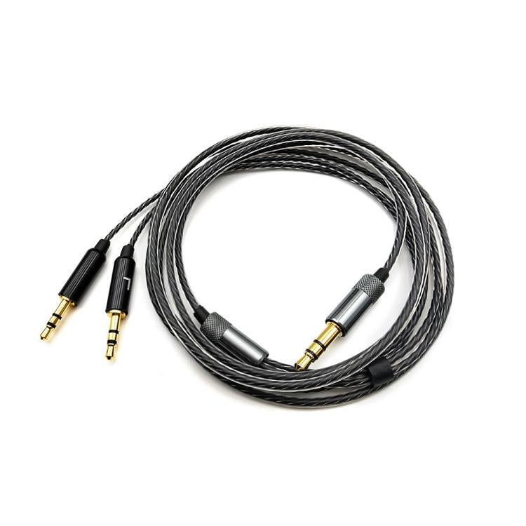 3.5mm To Dual 2.5mm Headphone Cable Audio Replacement Cable, For Sol Republic Master Tracks HD V8 V10 V12 X3, Length: 1.2m(Black) - Headset Accessories by buy2fix | Online Shopping UK | buy2fix