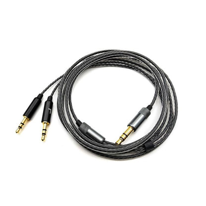3.5mm To Dual 2.5mm Headphone Cable Audio Replacement Cable, For Sol Republic Master Tracks HD V8 V10 V12 X3, Length: 1.2m(Black) - Headset Accessories by buy2fix | Online Shopping UK | buy2fix