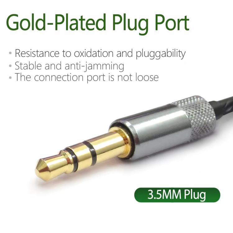 3.5mm To Dual 2.5mm Headphone Cable Audio Replacement Cable, For Sol Republic Master Tracks HD V8 V10 V12 X3, Length: 1.2m(Black) - Headset Accessories by buy2fix | Online Shopping UK | buy2fix