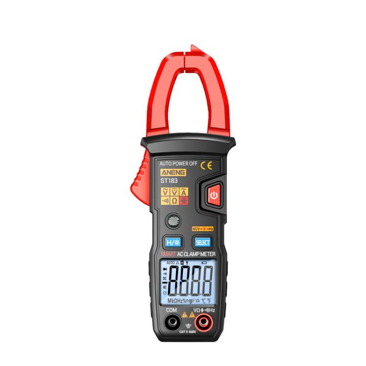 ANENG ST183 600A Digital Clamp Meter With NCV, 4000 Counts, Tests Continuity/Resistance/Capacitance/Diode, Audible & Visual Alarm(Black) - Digital Multimeter by ANENG | Online Shopping UK | buy2fix