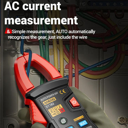 ANENG ST183 600A Digital Clamp Meter With NCV, 4000 Counts, Tests Continuity/Resistance/Capacitance/Diode, Audible & Visual Alarm(Black) - Digital Multimeter by ANENG | Online Shopping UK | buy2fix
