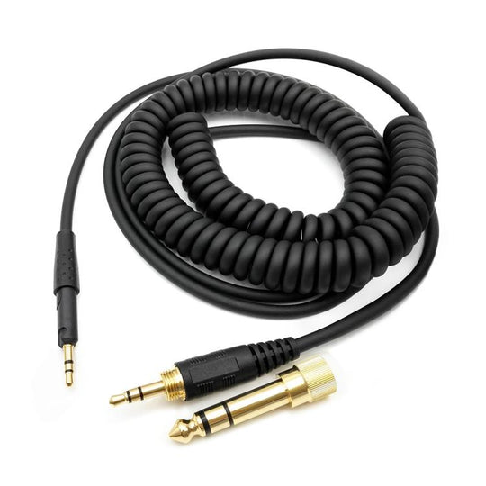 2.5mm To 3.5+6.35mm Plug Spring Headphone Cable for Sennheiser HD6 / HD8 / HD7 / HD598, Length: 1.5m(Black)