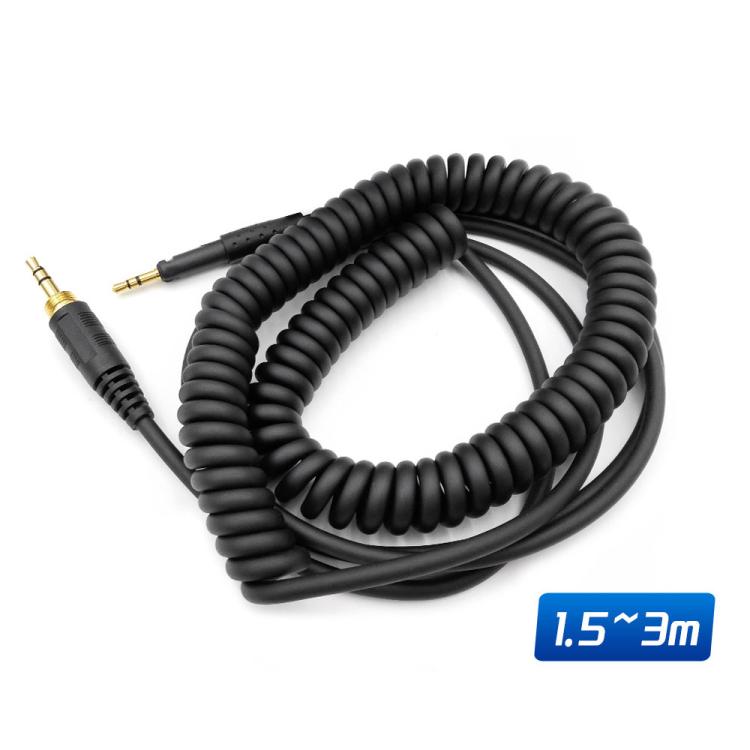 2.5mm To 3.5+6.35mm Plug Spring Headphone Cable for Sennheiser HD6 / HD8 / HD7 / HD598, Length: 1.5m(Black) - Headset Accessories by buy2fix | Online Shopping UK | buy2fix