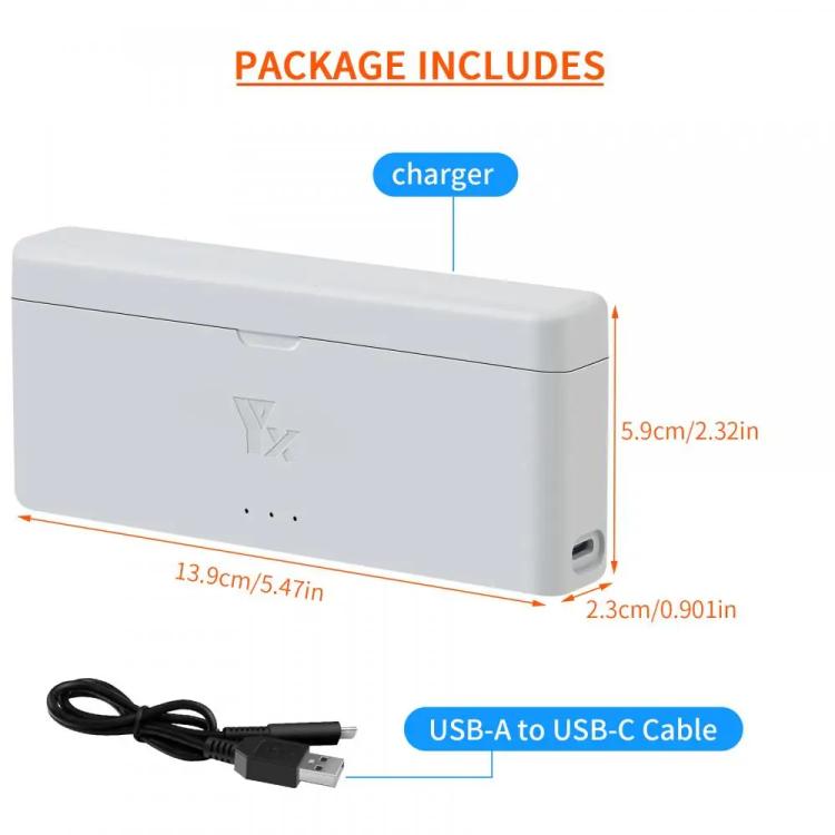 For Insta360 X4 YX 2-Slot Intelligent Charger Battery Charging Hub Storage Case(Gray) - Others by YX | Online Shopping UK | buy2fix