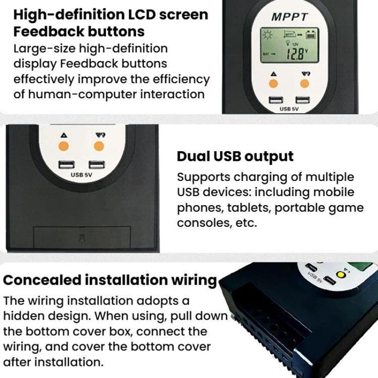 SKA-30A MPPT Solar Controller With Automatic 12V/24V Recognition - Others by buy2fix | Online Shopping UK | buy2fix
