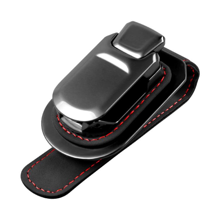 Car Sun Visor Glasses Holder Storage Decoration(Black Red) - Sunglasses & Glasses Clips by buy2fix | Online Shopping UK | buy2fix