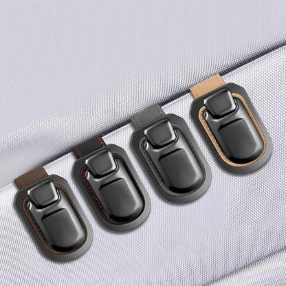 Car Sun Visor Glasses Holder Storage Decoration(Brown) - Sunglasses & Glasses Clips by buy2fix | Online Shopping UK | buy2fix